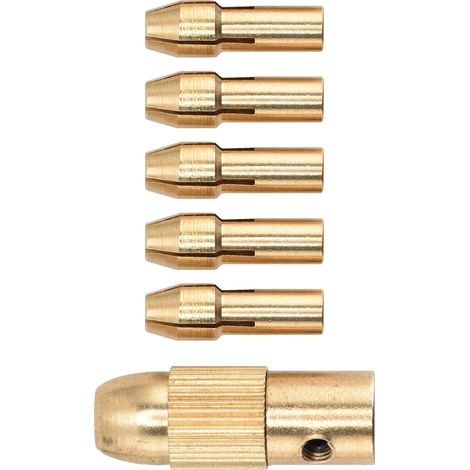 Miniatur-Schleiffutter für elektrische Winkelschleifer, Mini-Schleifklemme aus Messing, kleine 4 Backen für die Holzbearbeitung (1/5)