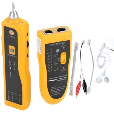 Détecteur de câbles réseau, testeur RJ45/RJ11 pour Lignes téléphoniques et câbles LAN, détecteur de Lignes