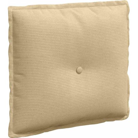 Back Pillow Grey Green 50 x 45 cm Corduroy Fabric vidaXL