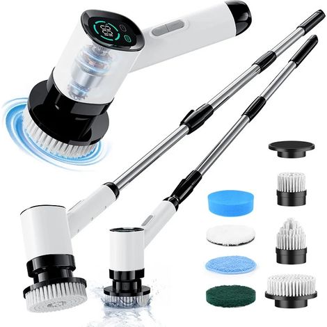 Cordless Electric Cleaning Brush 7-in-1 Bathroom Window Electric Spin Cleaner Kitchen Toilet Automotive Household Rotate Clean(TYPE4)