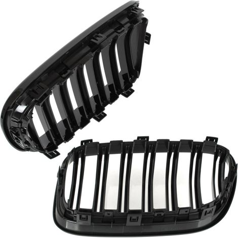 Grigliato tra fari per BMW X3 F25 11-14, nero lucido, doppio strutturale (1/3)