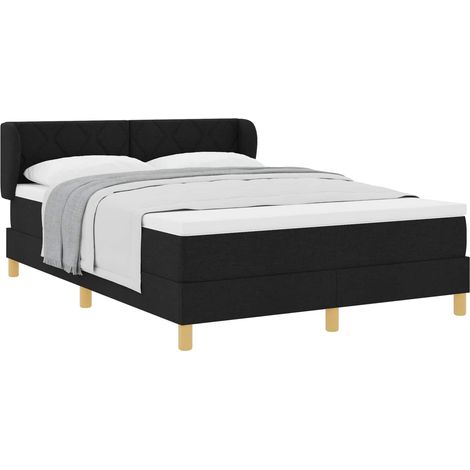 Maison Exclusive - Letto a molle con testiera Nero 140 x 190 cm Tessuto (1/5)