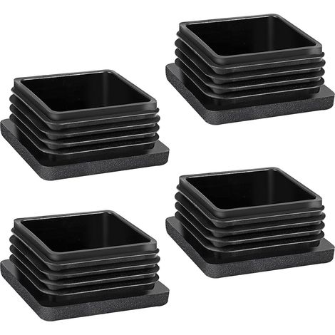 Bouchon Pied de Chaise,4 Pièces Bouchons pour Tuyau 50X50mm Bouchon Tube Carré pour Tubes Métalliques, Chaises, Canapés, Tables et étagères (1/5)