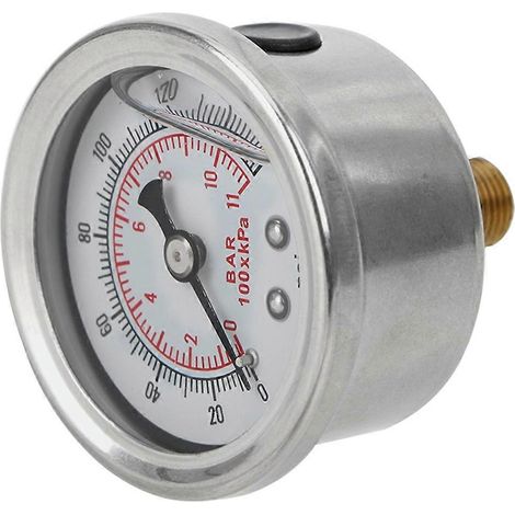 Manomètre de pression d'huile, testeur de liquide, système de surveillance, liquide 0-160 psi, 1/8 NPT, manomètre de pression de carburant, Mete (1/5)