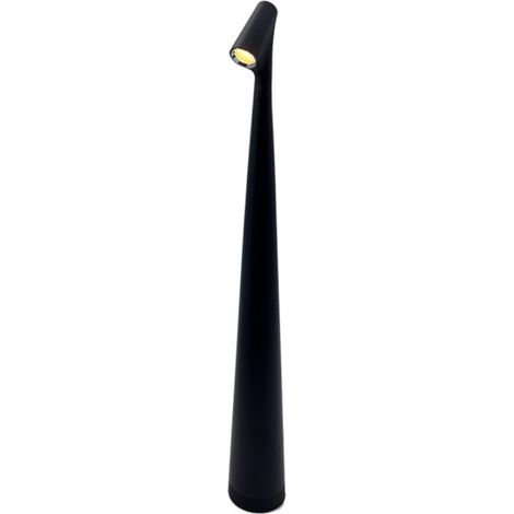 Lampe de table minimaliste et créative, lampe de bureau sans fil à intensité variable, veilleuse idéale pour la chambre, le bureau ou le salon (Couleur, Noir, Taille, Petite) (1/5)