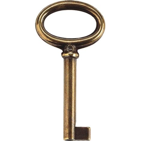 Itar – Clé de meuble ovale en laiton patiné bronze – Ajustage européen – Tige 42mm – Pour bois dur