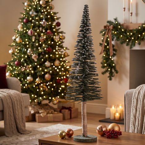Pino decorativo con polvere di neve in polistirolo e PE per decorazioni natalizie -h 56 cm (1/3)