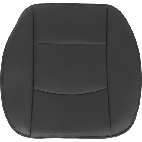 Coussin de siège de rechange en cuir PU pour voiture, protection avant, tapis pour berline 4 portes et SUV, noir-Crezuo