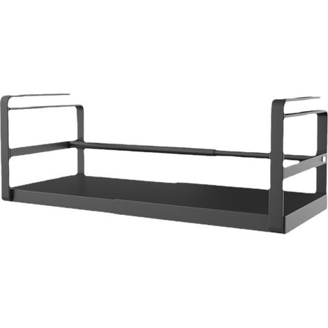 Verstellbares Gewürzregal, Korb für die Unterablage, Organizer für den Küchenunterschrank, Teleskop-Küchenkorb, Metallregal, platzsparender Vorratsschrank-Organizer