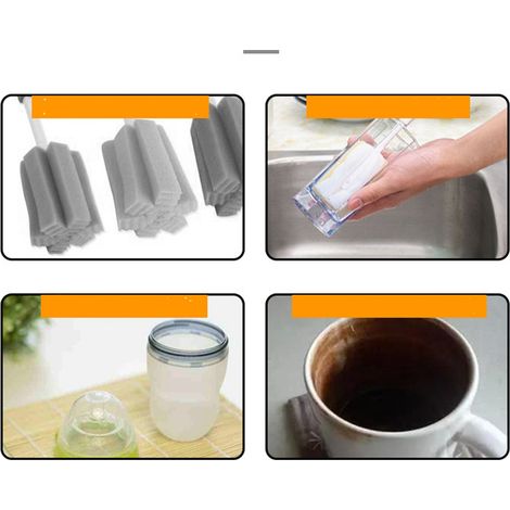 Laveur de verres évier haute pression en acier inoxydable, robinet automatique à pression pour tasses, noir, pour maison café bar, avec tuyau 60 cm et vanne té 1/2 (1/5)