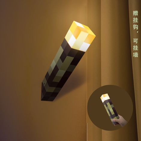 KOWOLL Lampe torche murale avec fixation murale, veilleuse LED 11 pouces, 4 couleurs, rechargeable par USB, lampe de chevet portable, fixation murale. (1/3)