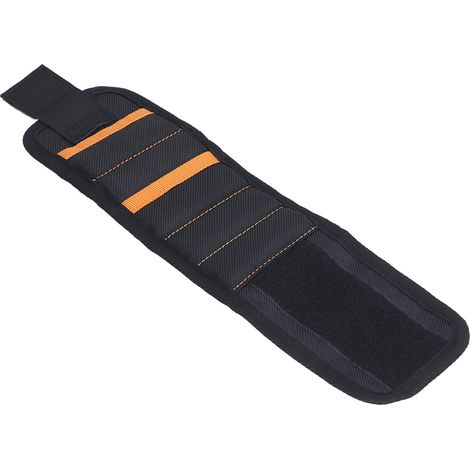 Bracelet magnétique en tissu Oxford, 5 compartiments, double poche, bracelet porte-outils léger pour la décoration et le travail du bois (1/5)