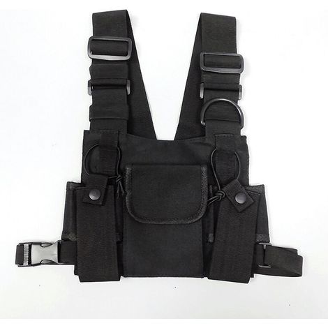 Radio Talkie walkie Poche de Poitrine Sacs Harnais Paquet Sac a Dos Etui (1/5)