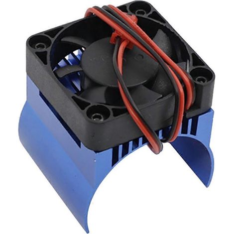 Dissipateur thermique pour ventilateur de refroidissement moteur 42 mm pour voitures RC 1/10 E-E-Summit Arrma et 1/8 Kraton Talion, bleu (1/4)