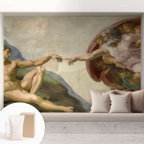 Tapete Vliestapete mit Kleber - abwaschbar - Tapete mit Motiv - trendige Wanddeko - elegant Fototapete  Spiritueller Kontakt 208x146 cm (1/5)