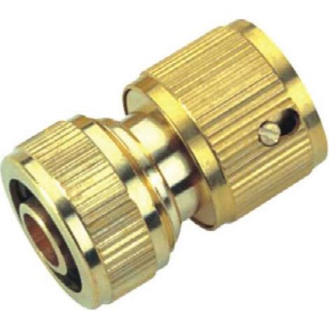 RACCORDO ATTACCO RAPIDO OTTONE TUBO ACQUA GIARDINO 1/2" - 5/8" IL CAMPO (1/4)