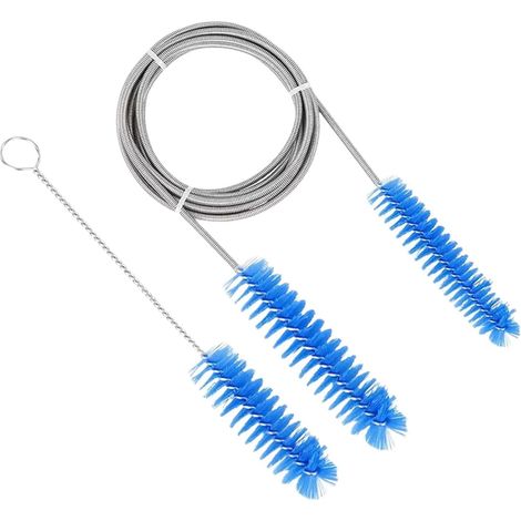 Brosse de nettoyage de canalisations, outil flexible pour tuyaux, outil ménager à application douce, brosse longue et robuste, capacité de nettoyage 3/4", outil compact pour salle de bain (1/5)