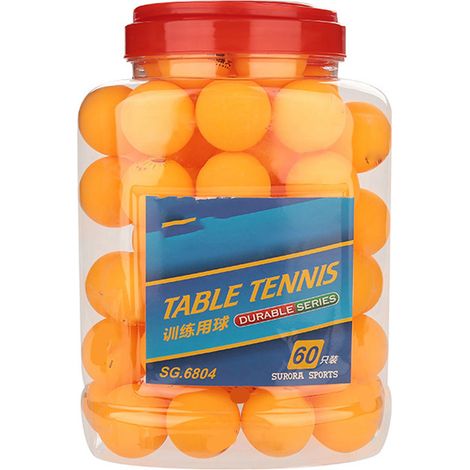 60 Balles de Ping Pong Orange de Haute Qualité pour Match et Entraînement (1/5)