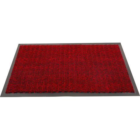 Tapis d'entrée intérieur antidérapant ALCAZAR 90x150cm Rouge