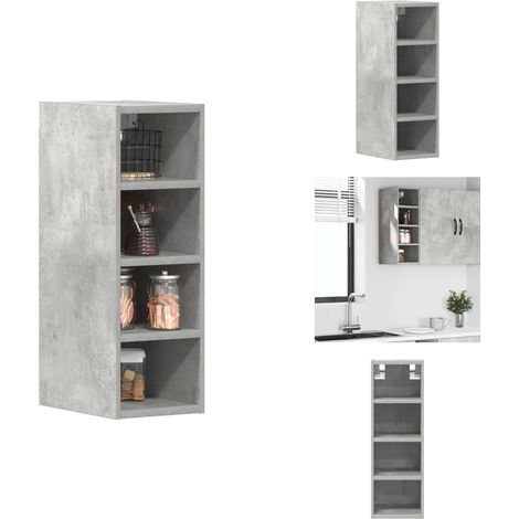 Armoire suspendue gris béton 20x29,5x60 cm bois d'ingénierie - Armoire Suspendue - Armoires Suspendues - Armoire De Cuisine - Armoire De Rangement (1/5)