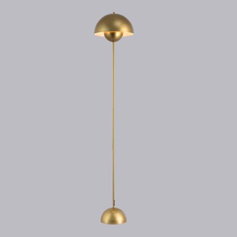 Barcelona Led – Lampadaire salon aluminium doré – Hauteur 1575 mm – Douille E27 – Câble 247 cm avec interrupteur – Compatible ampoule LED