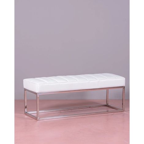Nest Dream - Banc design recouvert de similicuir - Praga - Blanc (1/5)