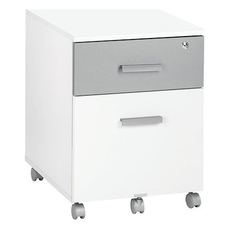 Caisson mobile Ineo blanc 2 tiroirs - aluminium - Maxiburo