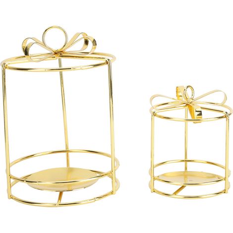 2 bougeoirs en fer pour bureau, décoration pour fête à la maison (1/5)