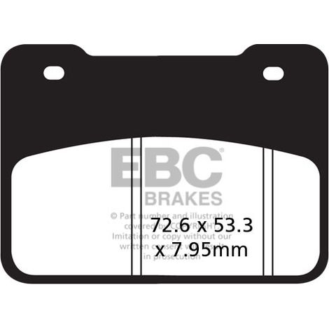 EBC SFA627 Roller-Bremsbeläge (Satz für 1 Bremsscheibe)