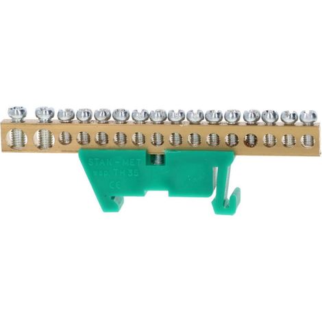 Morsettiera 14x10mm2 + 2x25mm2 verde TH 35-16/25/Z 48.567