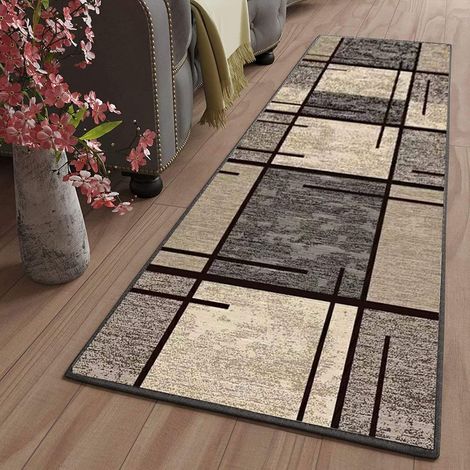 paillasson Entree Exterieur antiderapant Lavable Long Moderne Design Traditionnel Tapis de Couloir Au Mètre pour Cuisine Couloir Passage Chambre, 40x140cm Color12 (1/5)