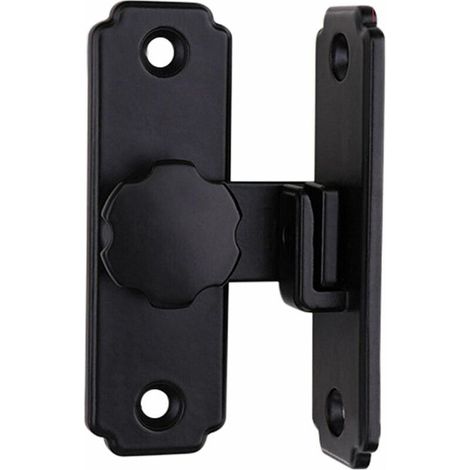 Verrou de porte de grange pour chambre à coucher - Noir - Durable - 90 à 180 degrés - En acier inoxydable (1 (type court à 90 degrés) (1/5)