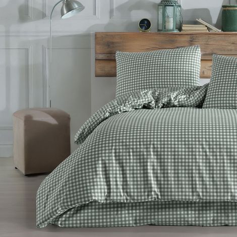 Parure de lit Vichy 260x240 Vert