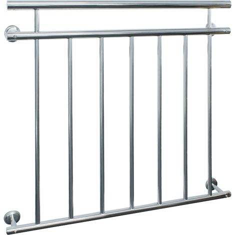 ECD Germany Ringhiera Balcone Francese 90 x 100 cm in Acciaio Supporto Finestre Bar Griglia Ringhiera Balcone alla Francese 900 x 1000 mm in Acciaio inox Ringhiera da Terrazze Finestre Casa