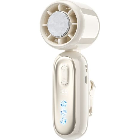 Portable Pocket Fan - USB Rechargeable Portable Fan - Mini Foldable Fan with Cooling Function, White (1/4)