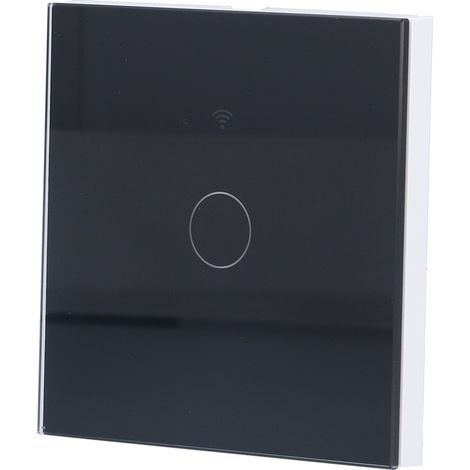 Interrupteur tactile simple pour plaque de commande de feux de route intelligents Tuya Zigbee avec rétroéclairage (noir) (1/5)