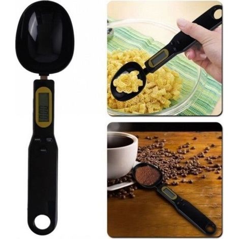 Digital Electronic Scale, Kitchen Measuring Spoon, Weighing Device, LCD Display, Cooking Cup Black -XUNI1783 (1/4)