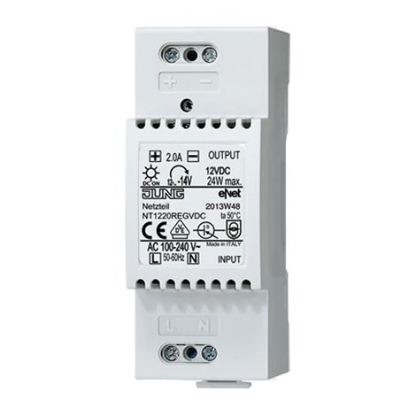 Jung Fuente de alimentación, DC 12 V, REG, 2 TE NT 1220 REG VDC