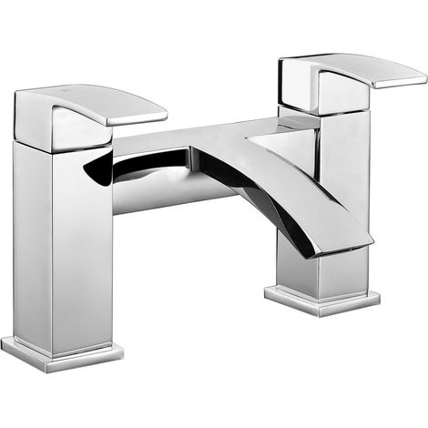 ARC Waterfall Deck Mounted Bath Filler Tap Chrome Mixer Taps Modern Bathroom (1/5)