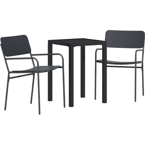 Outdoor Furniture Set 3 pcs Anthracite Steel vidaXL (1/5)