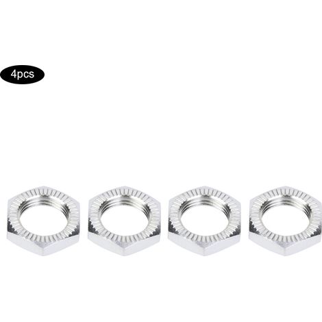 Écrous de roue en alliage d'aluminium M12, clé de 17mm pour accessoires voiture RC 1/8 (argent) (1/5)