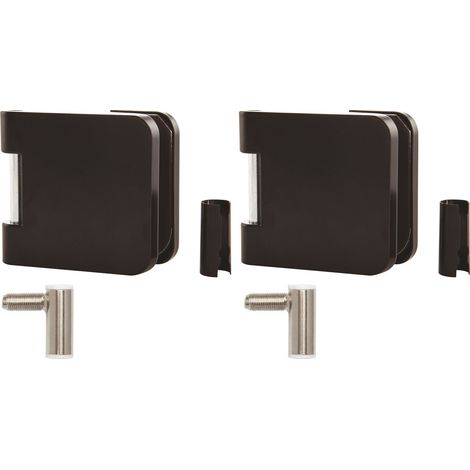 Glastürband Solido Türband Office für Glastüren mit Rahmenteil für Stahlzarge rechts, Tragkraft 55 kg, Alu schwarz (1/4)