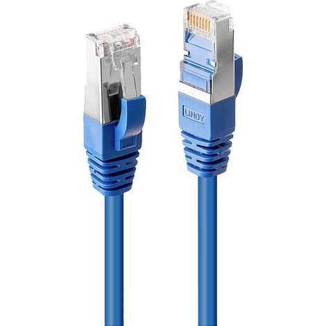 LINDY 45646 RJ45 Patchkabel CAT 6 S/FTP 7.50 m Blau 1 St.