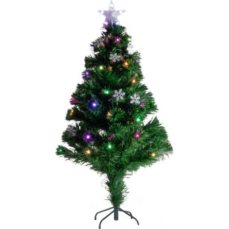 Künstlicher Weihnachtsbaum mit Lichtern und Stern, 120 cm
