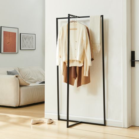 Garderobenständer Norjad 160x80x41 cm Metall Schwarz [en.casa] (1/5)