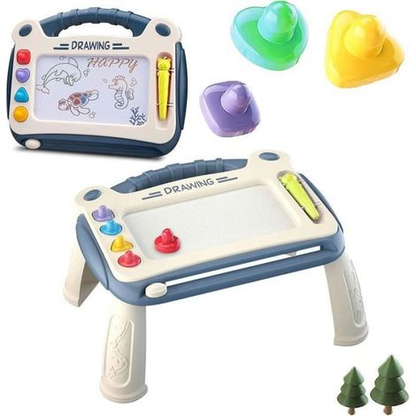 Tableau Magique - Ardoise Magique Enfant - Dessin Magnétique Réutilisable - Bleu - 30 x 23,5 x 16 cm - 1 Pièce (1/4)
