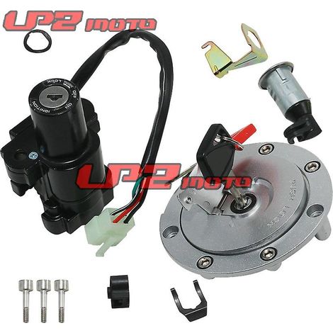 Pour Honda VTR1000 99-05 VFR800 02-09 Kit complet de serrures électriques de porte et bouchon de réservoir de carburant( ) (1/3)