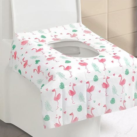Lot de 30 housses de siège de toilette jetables, imperméables et hygiéniques, en polyéthylène, pour femmes enceintes, tout-petits, apprentissage de la propreté et toilettes publiques. (1/5)