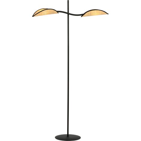 Lampada da terra Emibig Lotus LP2 nero rattan 2xE14 (1/2)