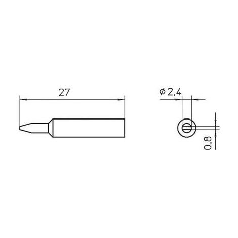 Weller WXP 65 Punta de soldador formón 2,4 mm